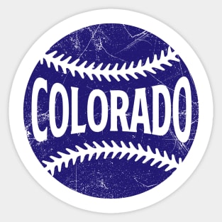 Colorado Retro Baseball - White Sticker